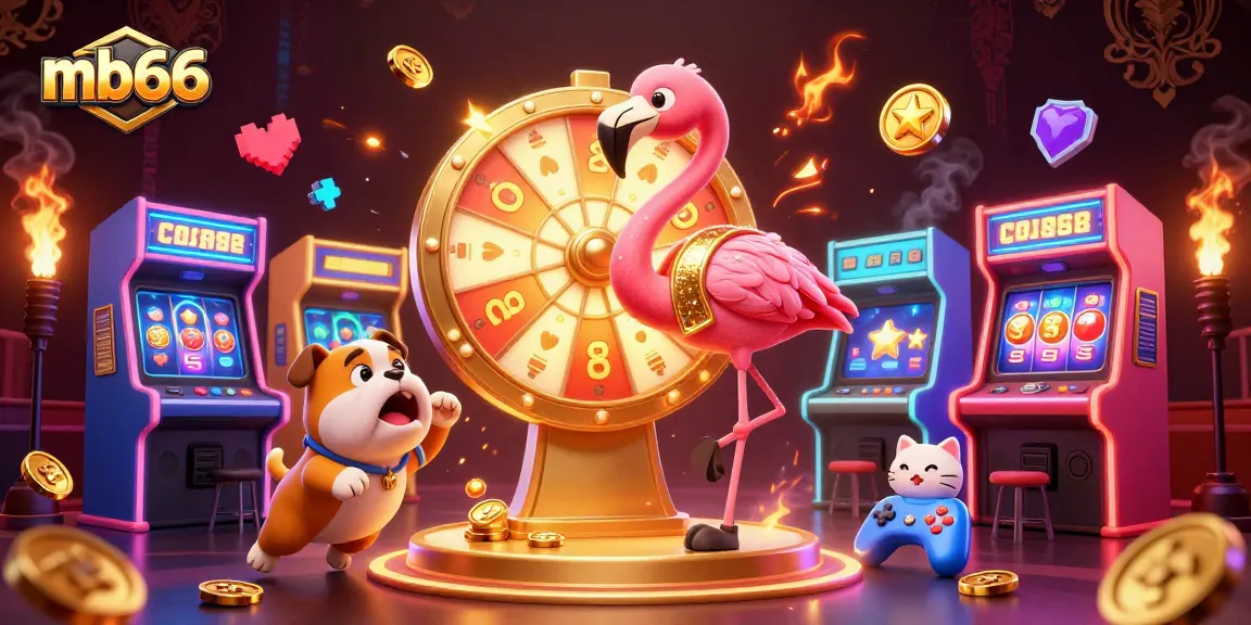 Engage with mb66's dynamic gaming experience featuring vibrant 3D characters and casino elements.
